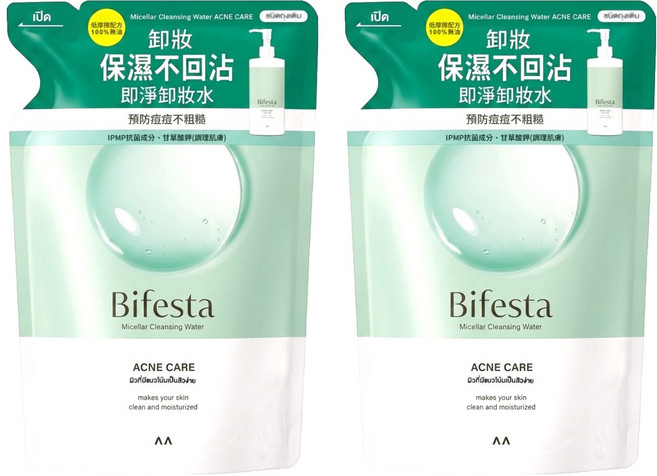 Bifesta 碧菲絲特 抗痘即淨卸妝水 補充包, 360ml, 2包