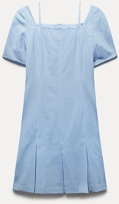 미쏘 여성 플리츠 미니 원피스