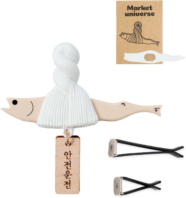 마켓유니버스 액막이명태 차량용 디퓨저 안전운전 아이보리, 블랙체리, 1개