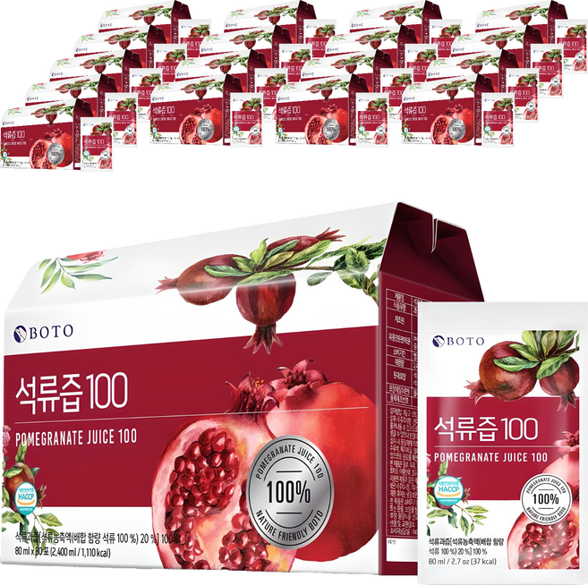보뚜 석류즙 100, 80ml, 540개
