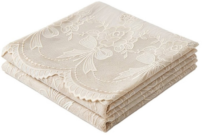 BonBon naturel 法式壓紋高質感防水防油長桌巾, 玫瑰, 150 x 90cm, 1條