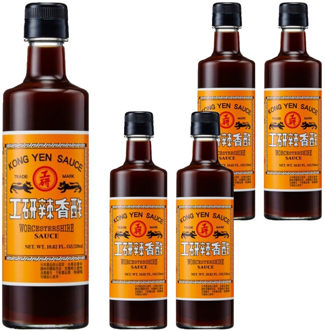 KONG YEN 工研 辣香醋320ml, 320ml, 5入