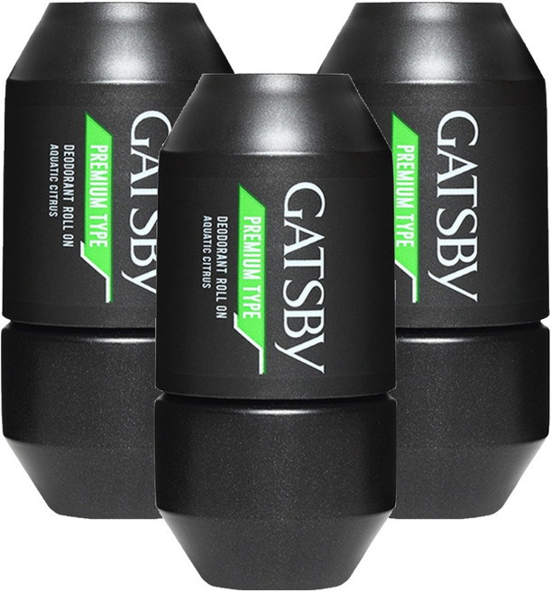 갸스비 프리미엄 타입 데오도란트 롤온 아쿠아틱 시트러스, 60ml, 3개