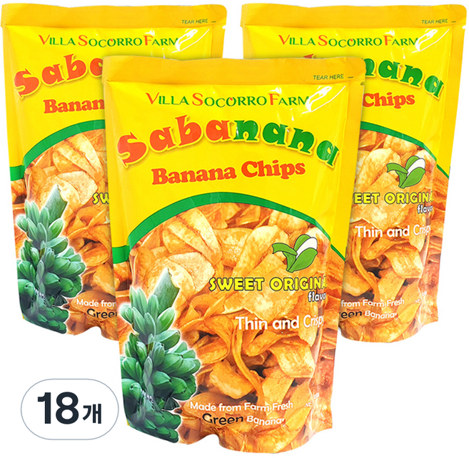 사바나나 바나나칩, 100g, 18개