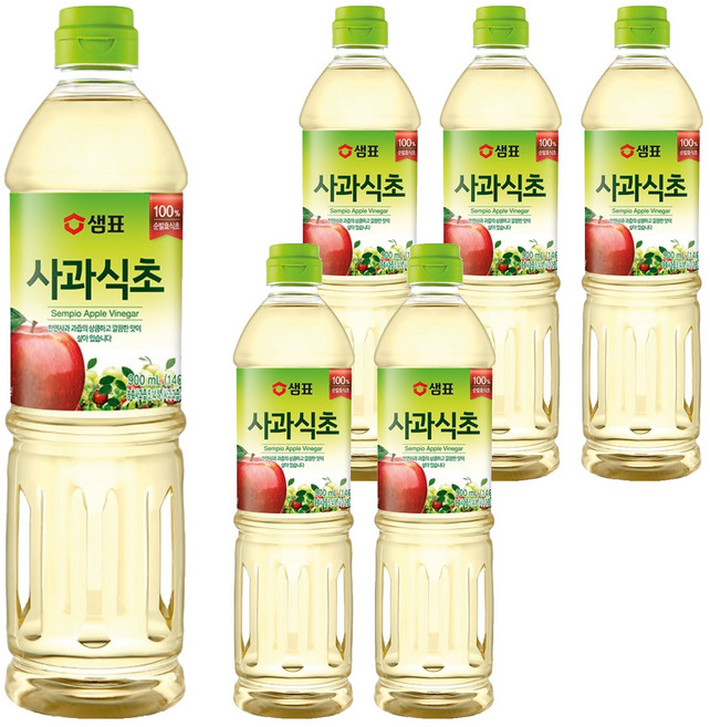 샘표 합성향 없는 사과식초, 900ml, 6개