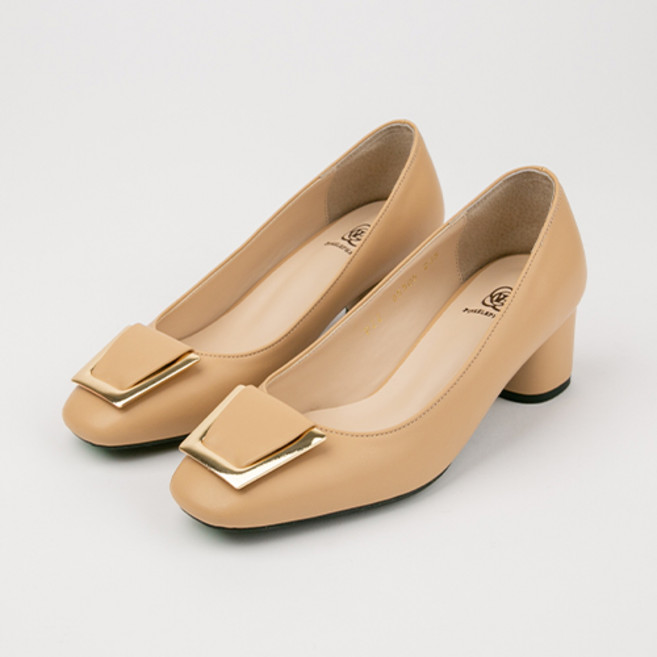 분홍코끼리 쫀득몰드창 오프닝 골드 펌프스힐 5cm