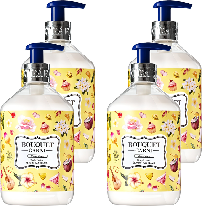 부케가르니 바디로션 일랑일랑, 520ml, 4개