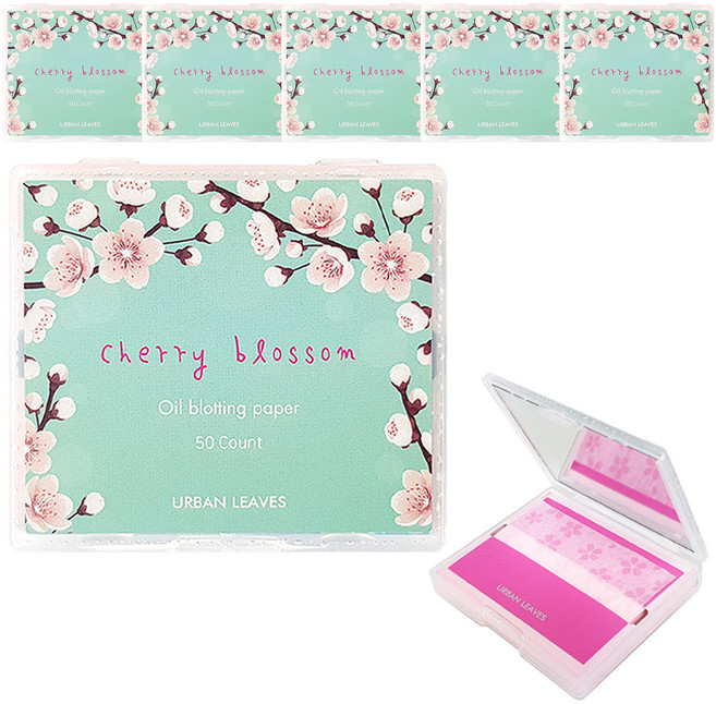어반리브즈 벚꽃 기름종이 50p + 거울 케이스, 6개