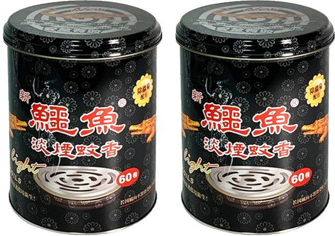 鱷魚 蚊香淡煙, 2罐, 60個