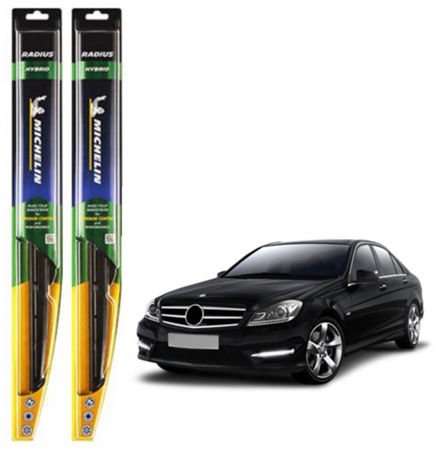 미쉐린 라디우스 하이브리드 와이퍼 운전석 + 조수석 세트, 벤츠 C220 C204 2013년 06월~2015년 09월