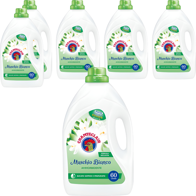 샹떼클레어 섬유유연제 화이트머스크 본품, 3L, 6개