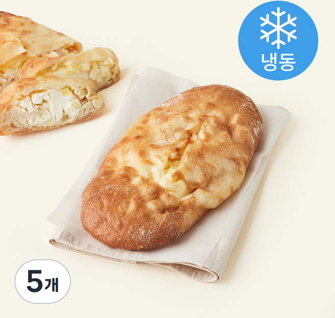 브로드카세 발효종 감자 치즈가득 치아바타 (냉동), 370g, 5개, 1개입