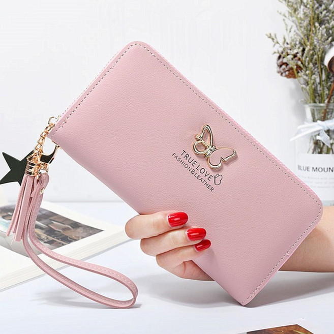 마더브띠 나비 찡 태슬 클러치 장지갑 스트랩 MH200