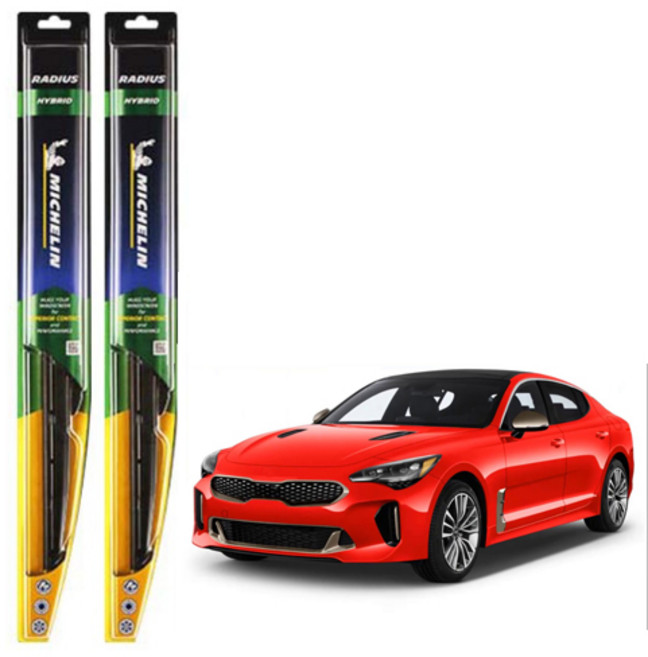 미쉐린 라디우스 하이브리드 와이퍼 운전석 + 조수석 세트, 기아 스팅어