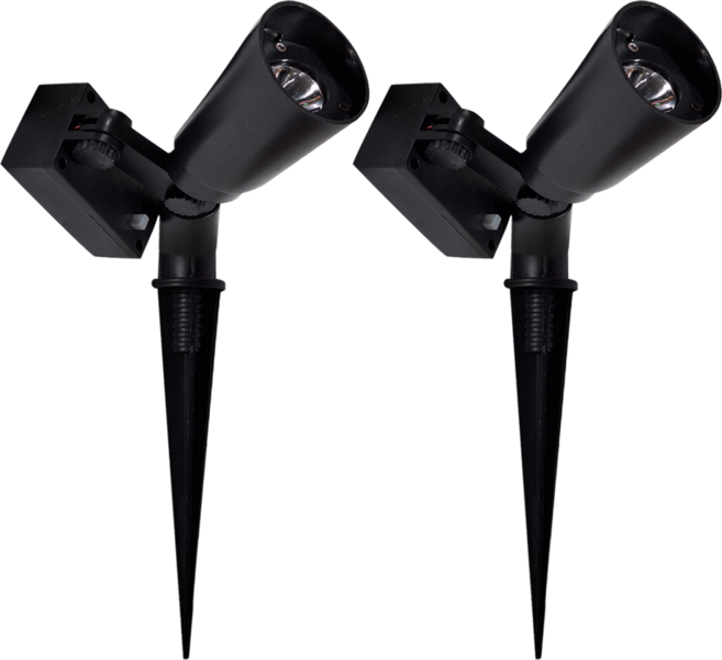 Kinyo 太陽能LED投射燈二入組 GL-5130, 1個, Black