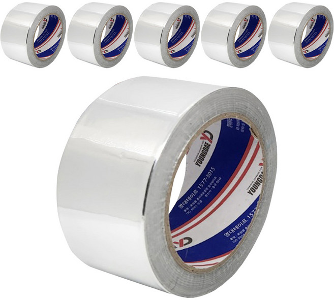 부광테이프 은박 알루미늄 호일테이프 은색 23m, 6개