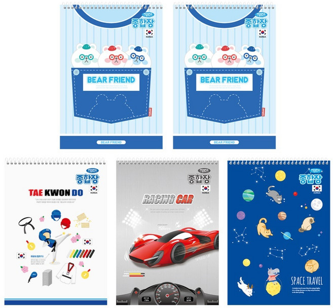 펜피아 3000 무선 종합장 남아용, 랜덤 발송, 5개