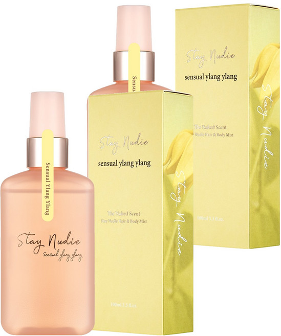 바디홀릭 스테이누디 헤어 앤 바디미스트 센슈얼 일랑일랑, 2개, 100ml