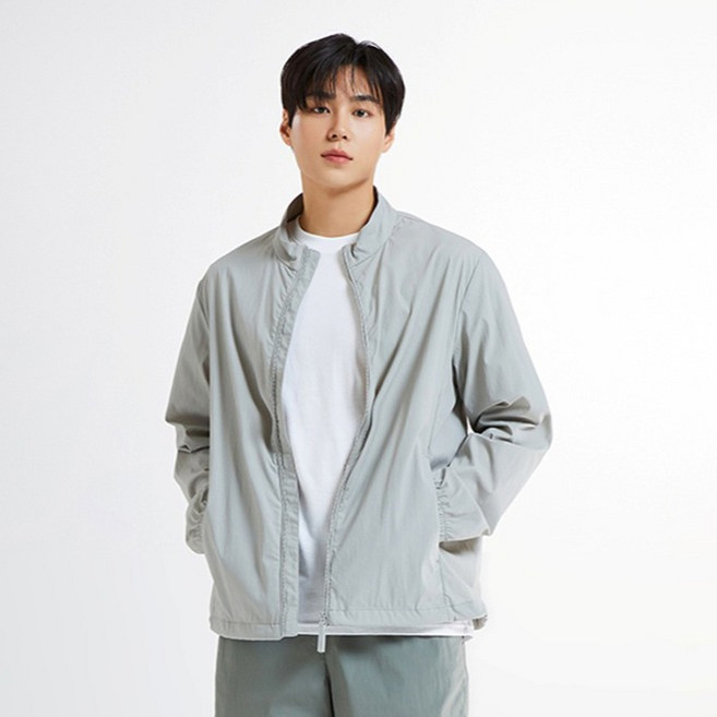 스파오 남성용 쿨 스트레치 패커블 바람막이 자켓