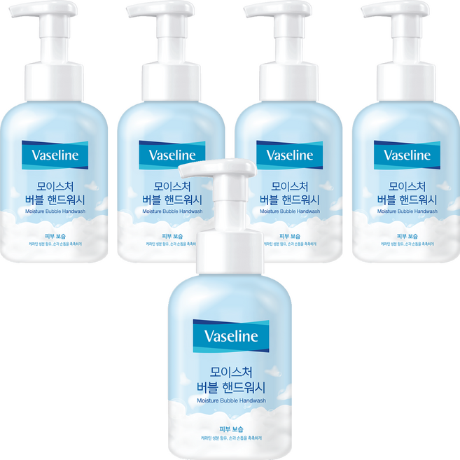 애경바세린 모이스처 버블 핸드워시, 500ml, 5개