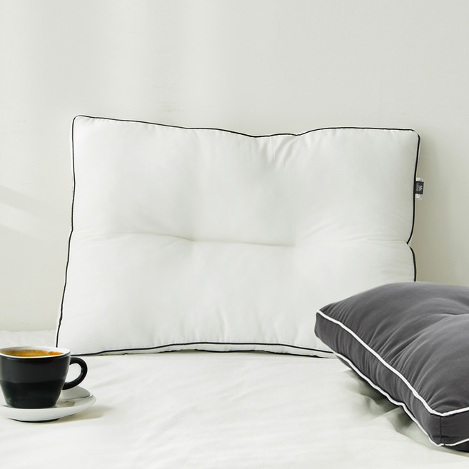 코멧 홈 커버가 필요없고 통째로 빨아쓰는 입체슬립 경추굽베개, 아이보리, 1개