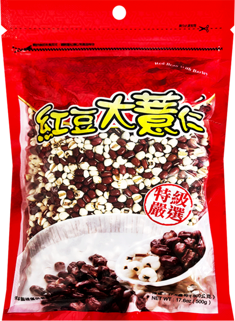 CHI-SHENG 耆盛食品 紅豆大薏仁, 500g, 1包