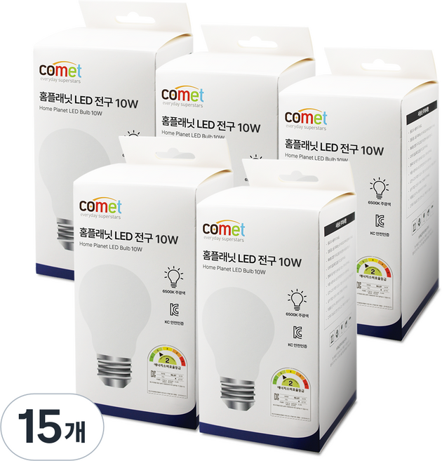 Home Planet 內建安定器型LED燈泡 10W, 晝光色, 15個