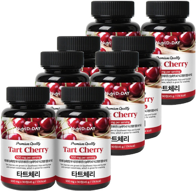 뉴트리디데이 프리미엄 타트체리 타블렛, 90정, 8개