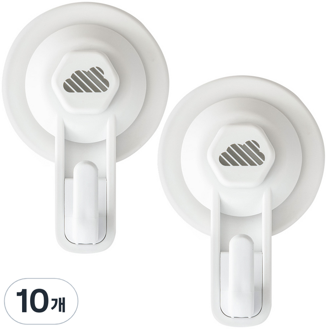 리틀클라우드 강력 접착 욕조걸이 훅 세트, 화이트, 10개
