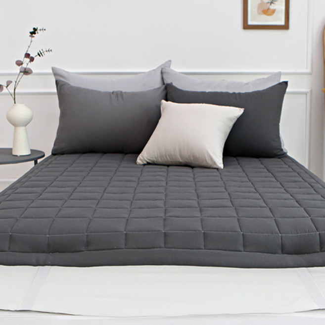 보몽드 국내 제조 도톰한 소프트워싱 누빔 패드, 차콜