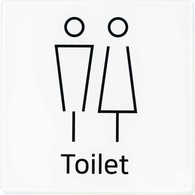 스튜디오투명 화장실 표지판 TX타입 정사각형, Toliet, 1개