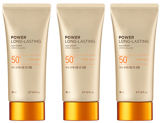 더페이스샵 파워 롱래스팅 선크림 SPF50+ PA+++, 80ml, 3개