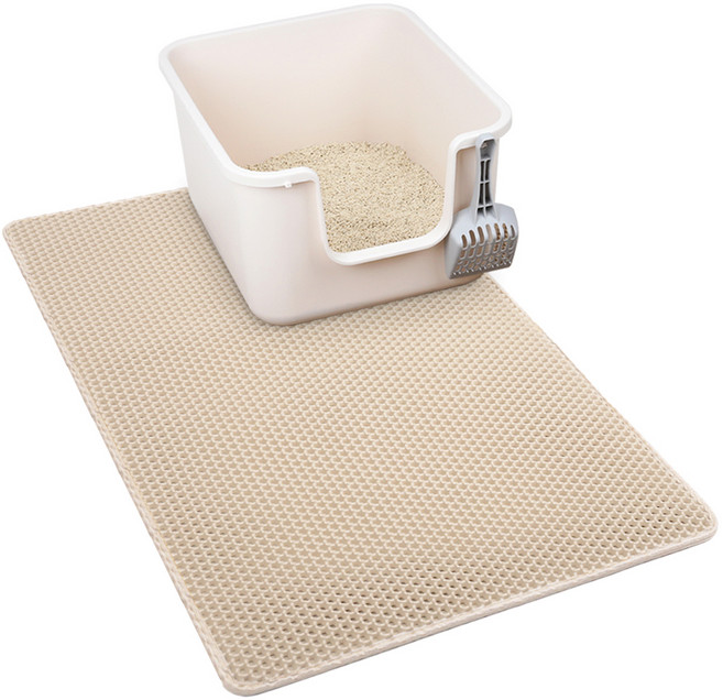 코멧 펫 고양이 사막화방지 벌집모양 모래매트(90x60cm), 베이지, 1개