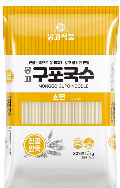 몽고식품 구포국수 소면, 3kg, 1개