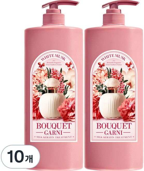 부케가르니 실크 케라틴 트리트먼트 화이트머스크, 1.5L, 10개