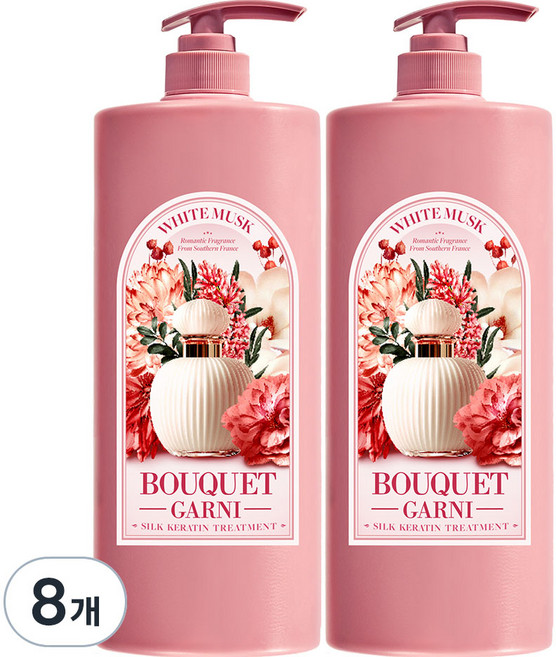 부케가르니 실크 케라틴 트리트먼트 화이트머스크, 1.5L, 8개