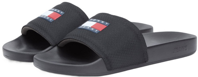 Tommy Hilfiger 男士水陸兩用拖鞋, 黑色, 260