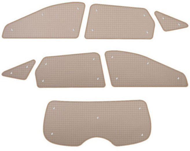 지엠지모터스 프리미엄 차량용 햇빛가리개 차박커튼 풀세트 쏘렌토mq4 2020년 3월~, 타공 새들브라운, 1세트