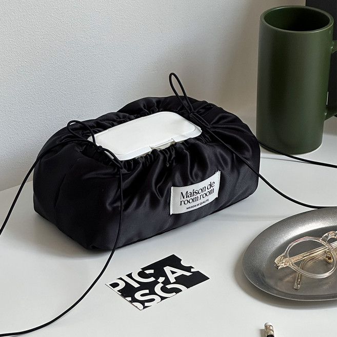 메종드룸룸 링링 물티슈 케이스, 블랙