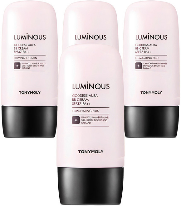 토니모리 루미너스 여신광채 비비크림 SPF37 PA++, 1호 화사한 베이지, 45g, 4개