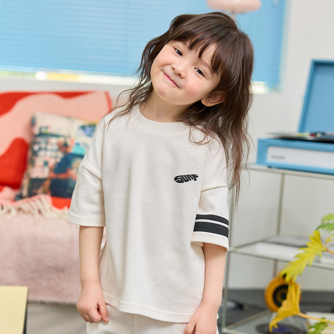 유라비 아동용 아이든 서프 더블 라인 티셔츠