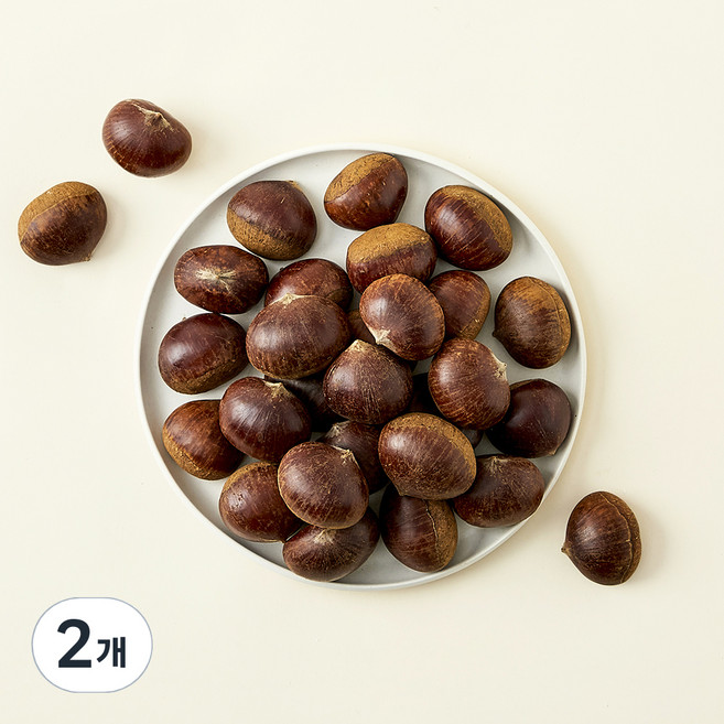 올푸릇 유기농 인증 정안밤, 700g, 2개