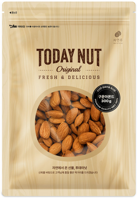 투데이넛 구운아몬드, 300g, 1개