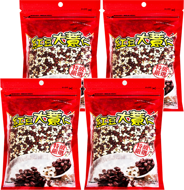 CHI-SHENG 耆盛食品 紅豆大薏仁, 500g, 4包
