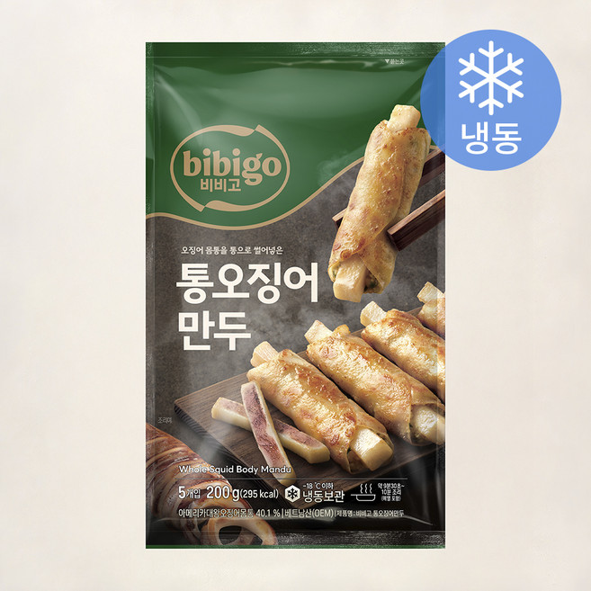 비비고 통오징어 만두 (냉동), 200g, 1개