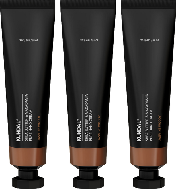 쿤달 시어버터 앤 마카다미아 퓨어 핸드크림 자스민우디, 50ml, 3개