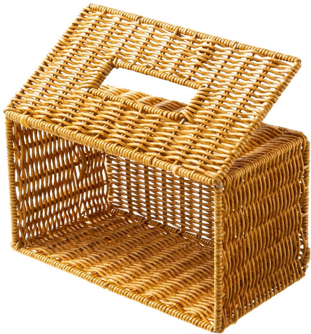comet Home 藤編衛生紙盒 26 x 14 x 13cm, 1個, 棕色