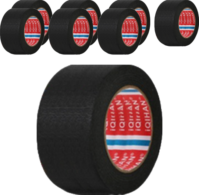 iQIHAN 다다 칼라 마스킹테이프 검정 50 mm x 20 m, 8개
