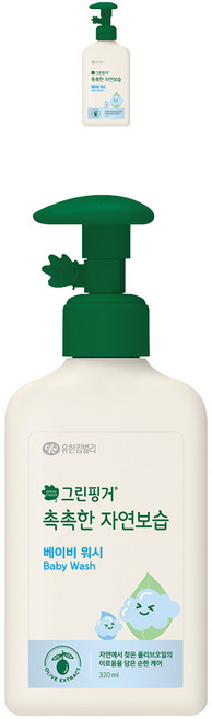 그린핑거 촉촉한 자연보습 베이비 워시, 320ml, 2개