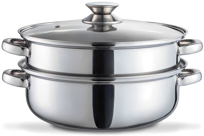 엔뚜마노 스테인레스 2단 찜솥, 28cm, 1개